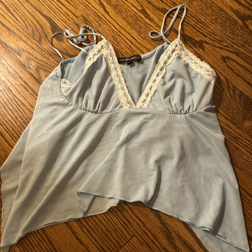 Cotton Candy LA camisole top with lace detail